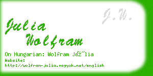 julia wolfram business card